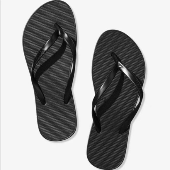 PINK Victoria's Secret Shoes - Victoria Secret PINK Flip Flop Sandals -Black